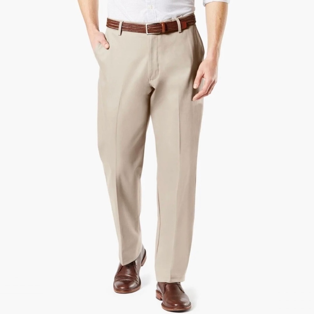 Dockers D3 Classic Flat Front Pants 34/30 - Khaki (Tan)‌‌‌